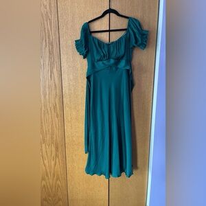 Selfie Leslie Teal Midi Dress